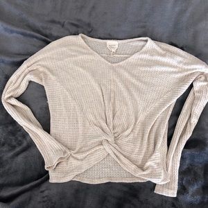 Waffle knit crop top